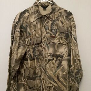 Vintage Woolrich Shirt Mens Large Advantage Wetlands Camo Flannel 90s Button Doe